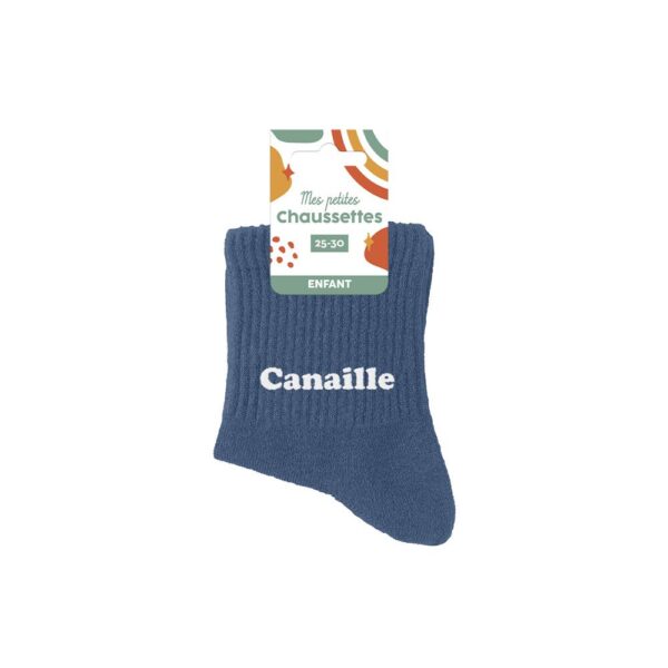 Chaussettes enfant canaille 3-6ans garcon, bleu