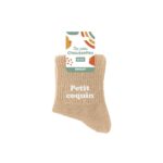Chaussettes enfant petit coquin 3-6ans garcon, beige