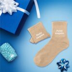 Chaussettes enfant petit coquin 3-6ans garcon, beige — Chaussette à Paillette