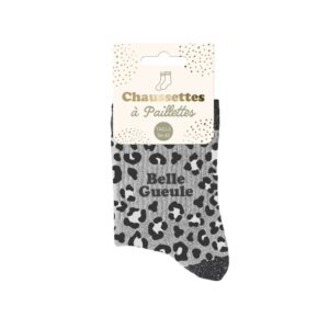 Chaussettes à Paillettes leopard belle gueule