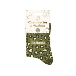 Chaussettes à Paillettes leopard follasse