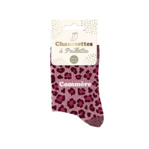 Chaussettes à Paillettes leopard commere