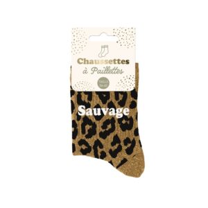 Chaussettes à Paillettes leopard sauvage