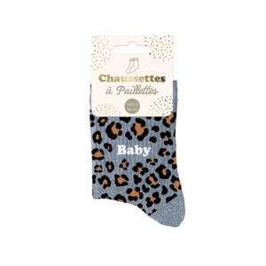 Chaussettes à Paillettes leopard baby