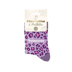 Chaussettes à Paillettes leopard princesse