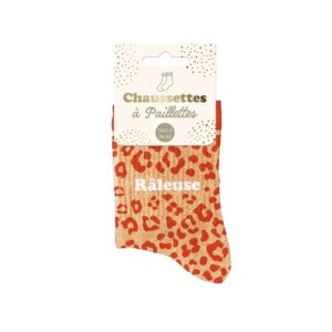 Chaussettes à Paillettes leopard raleuse