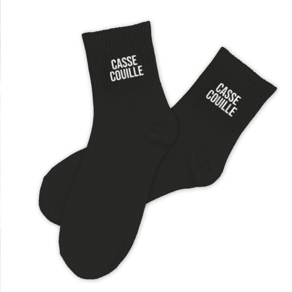 Chaussettes noires casse couilles homme — détail