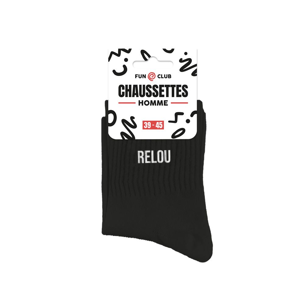Chaussettes noires relou homme — Chaussettes à Paillettes