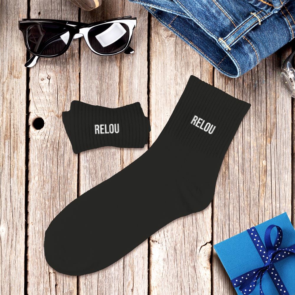 Chaussettes noires relou homme — Chaussettes à Paillettes