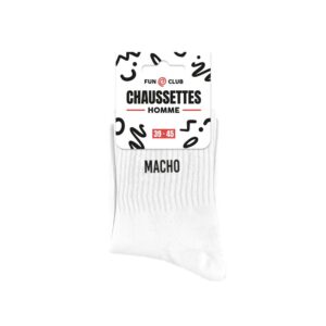 Chaussettes blanches macho homme
