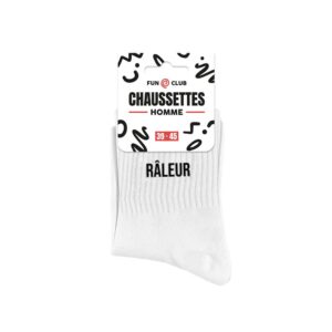 Chaussettes blanches raleur homme