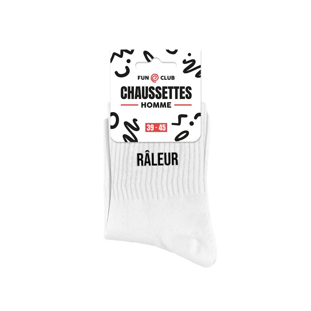 Chaussettes blanches raleur homme — Chaussettes à Paillettes
