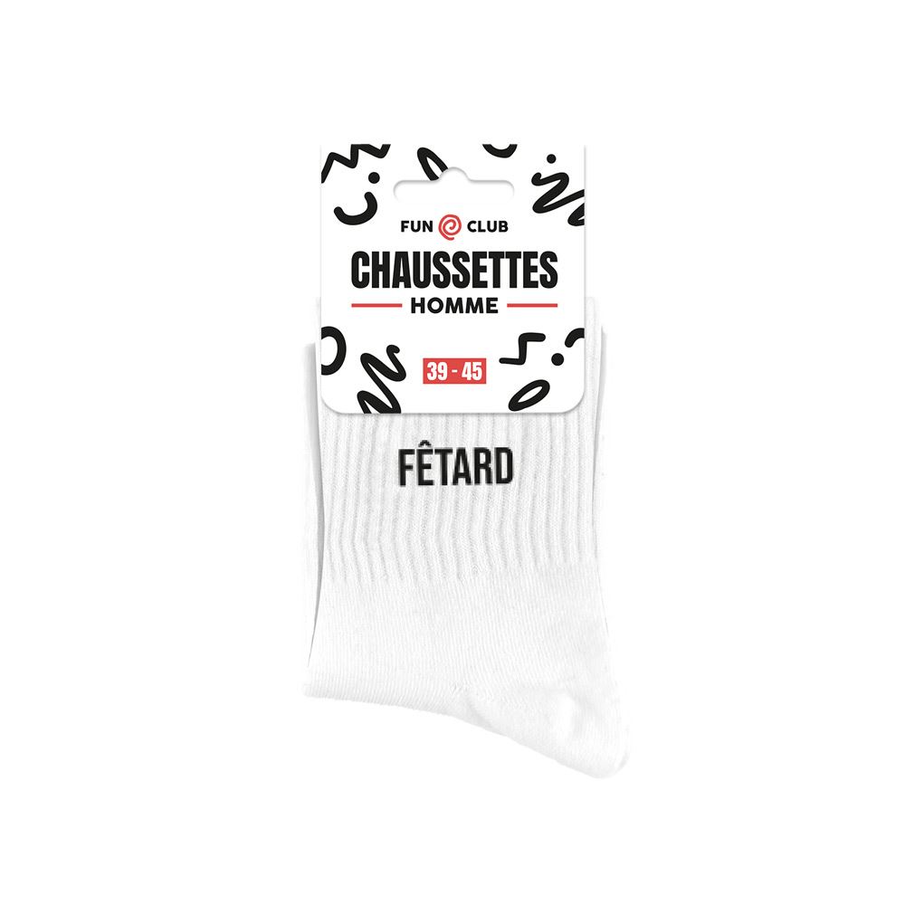 Chaussettes blanches fetard homme — Chaussettes à Paillettes