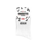 Chaussettes blanches reveur homme — Chaussette à Paillette
