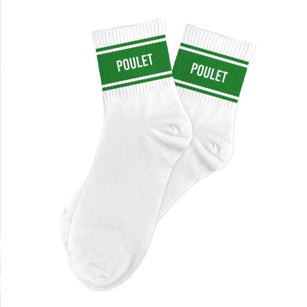 Chaussettes homme a bandes poulet — Chaussettes à Paillettes