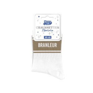 Chaussettes homme a bandes branleur