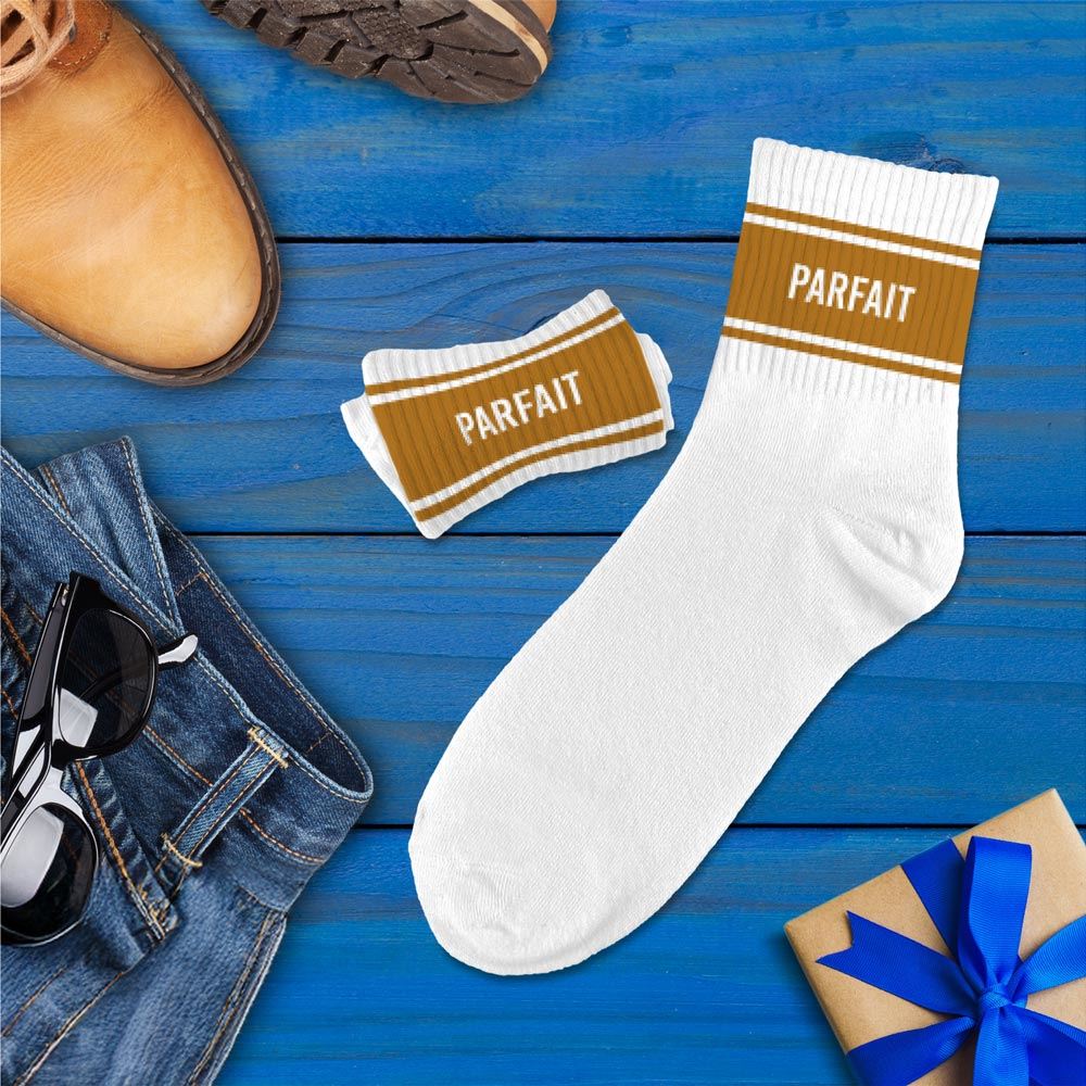 Chaussettes homme a bandes parfait — Chaussettes à Paillettes