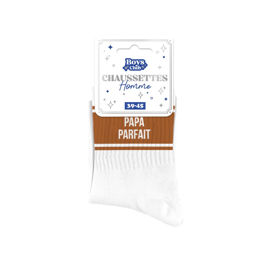 Chaussettes homme a bandes papa parfait — Chaussettes à Paillettes