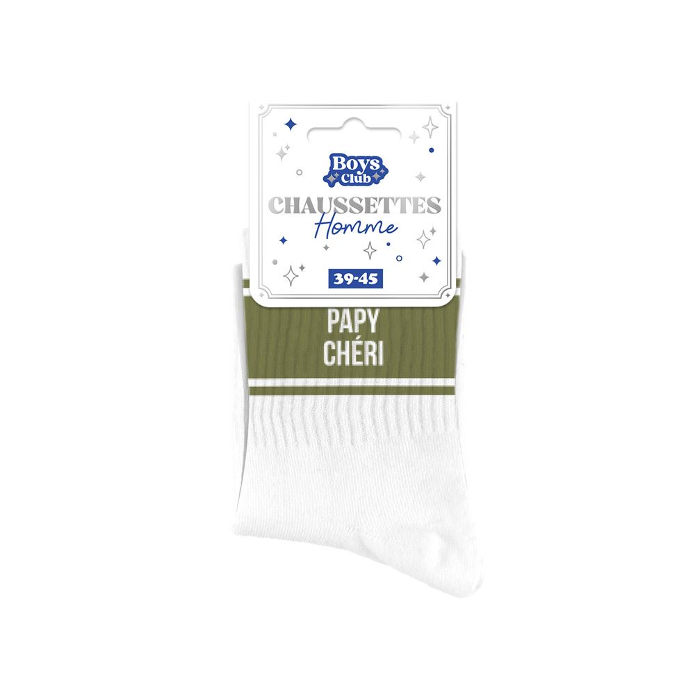 Chaussettes homme a bandes papy cheri — Chaussettes à Paillettes