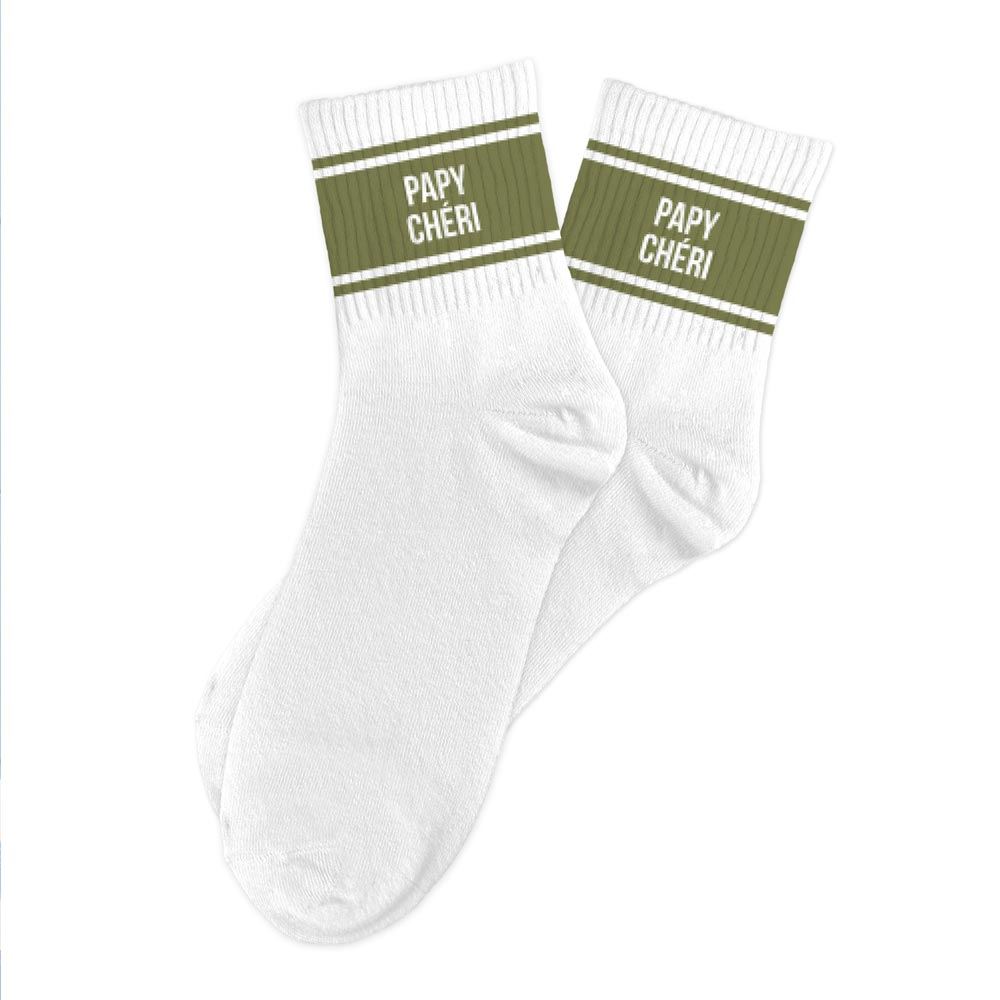 Chaussettes homme a bandes papy cheri — Chaussettes à Paillettes