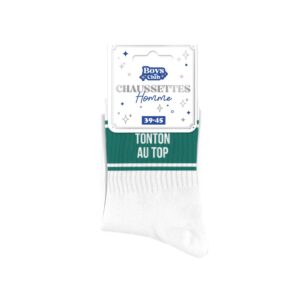 Chaussettes homme a bandes tonton au top