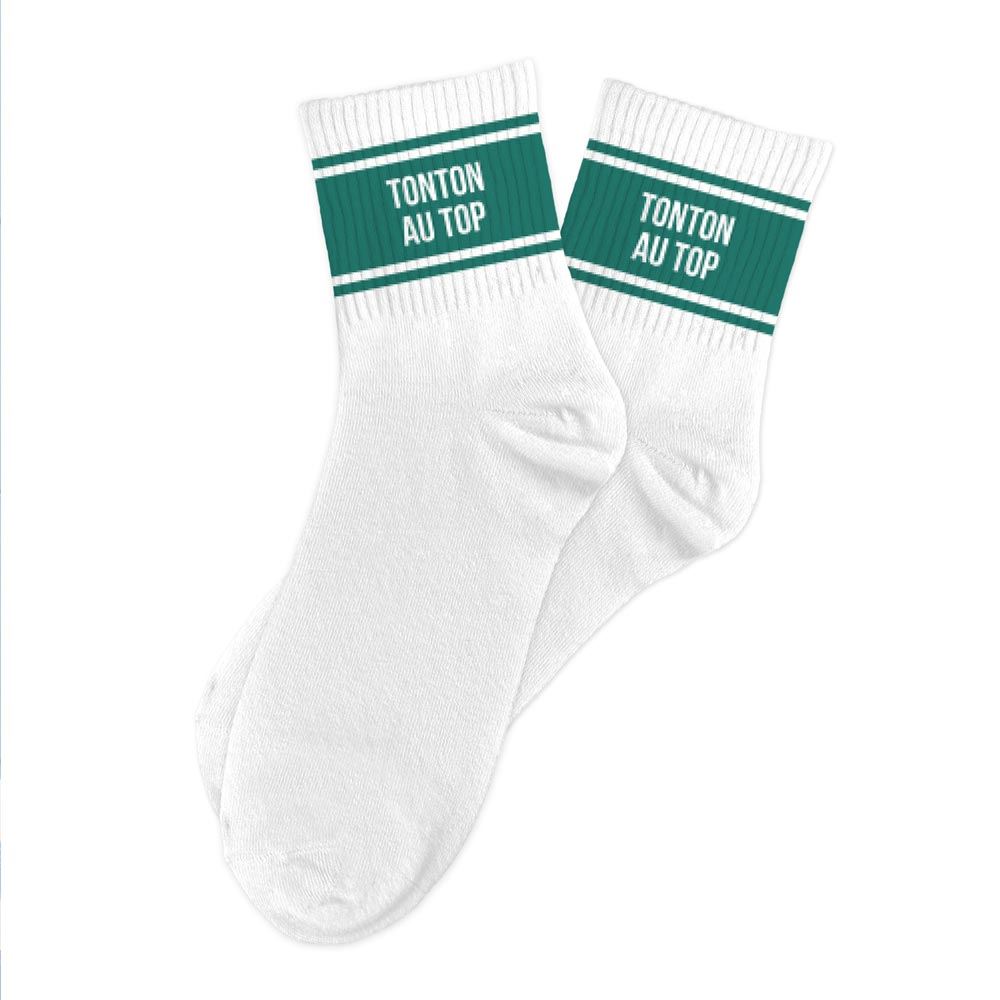 Chaussettes homme a bandes tonton au top — Chaussettes à Paillettes