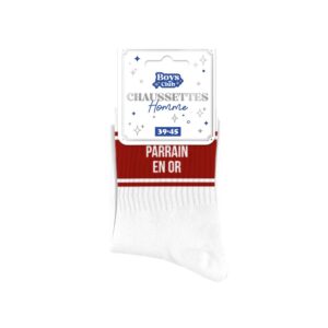 Chaussettes homme a bandes parrain en or