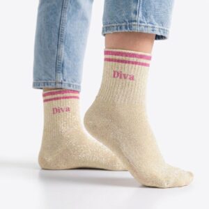 Chaussette à Paillette A Bandes Diva