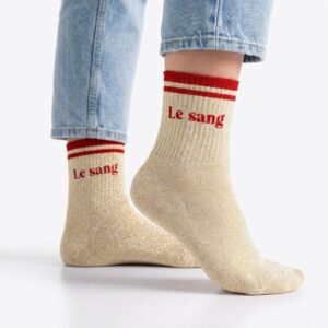 Chaussette à Paillette A Bandes Le Sang