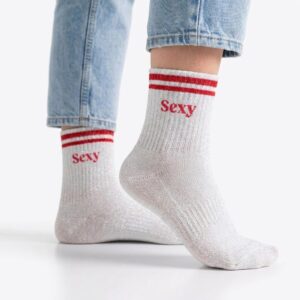 Chaussette à Paillette A Bandes Sexy