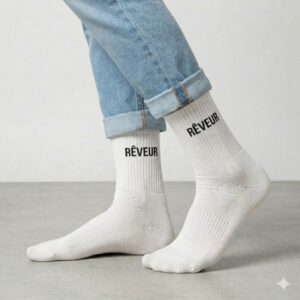 Chaussettes blanches reveur homme