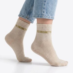 Chaussette à Paillette Blondinette Beige