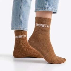 Chaussette à Paillette Brunette Marron