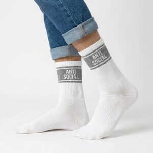 Chaussettes homme a bandes anti-social