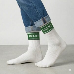Chaussettes homme a bandes fuck off