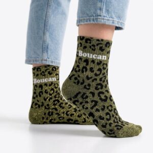 Chaussettes à Paillettes leopard boucan