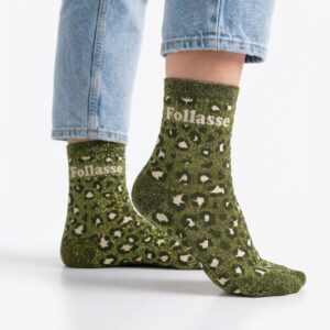 Chaussettes à Paillettes leopard follasse