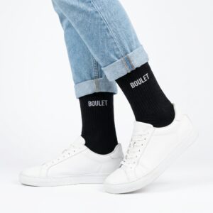Chaussettes noires boulet homme