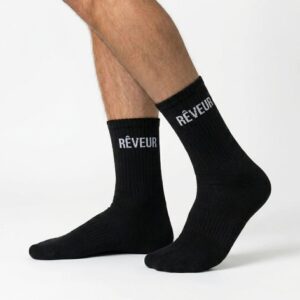 Chaussettes noires reveur homme