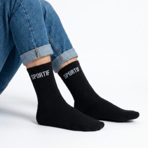 Chaussettes noires sportif homme