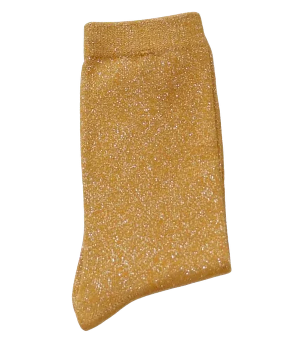 Chaussette à paillettes orange